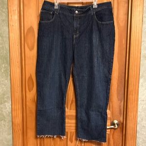 Women’s Riders by Lee Jeans Relaxed Fit with Stretch Dark Blue Denim Size 18W